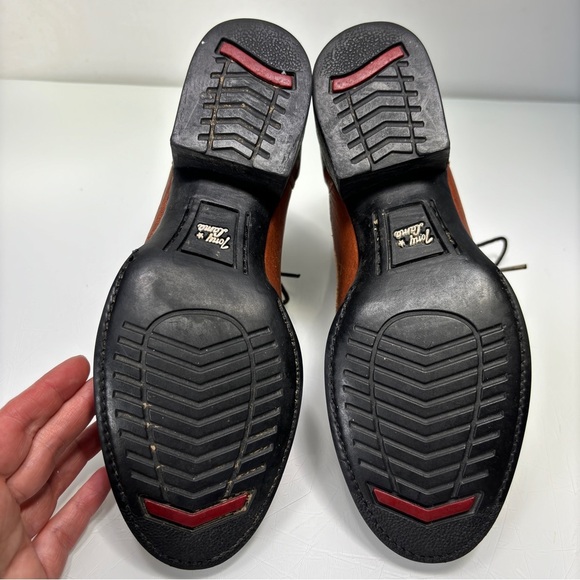 Tony Lama Vintage Brown Leather Lace‎ Up Western Riding Ankle Boots Size 6 - Picture 9 of 12